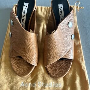 Acne Tan Leather Women's Sandals
